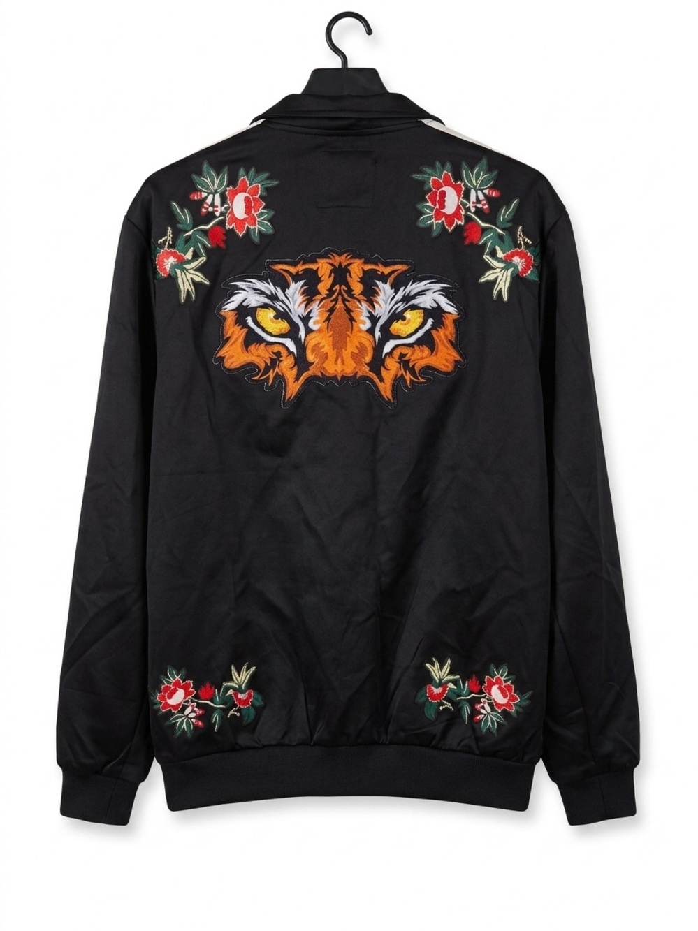 IMP Japan/ Black Embroidered Eye Track Jacket with Red Stripes - Picture 3 of 4